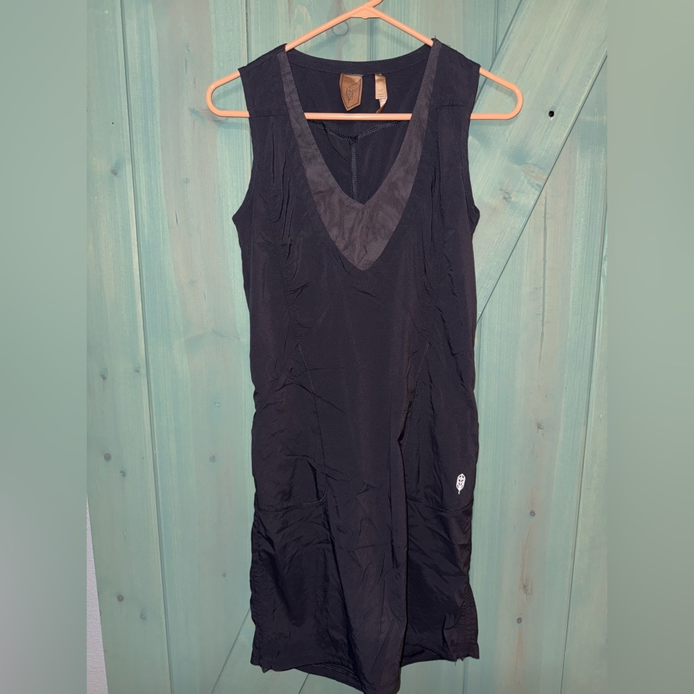 Indygena dress size S athletic material EUC dark grey